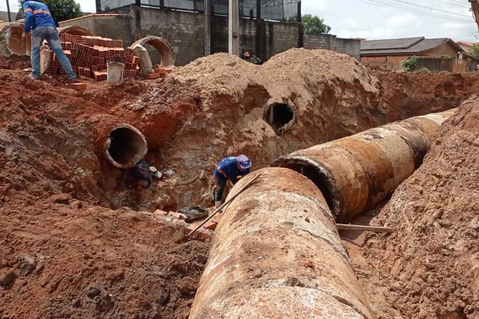 Prefeitura inicia obra de drenagem para o escoamento das águas em locais vulneráveis para alagamentos