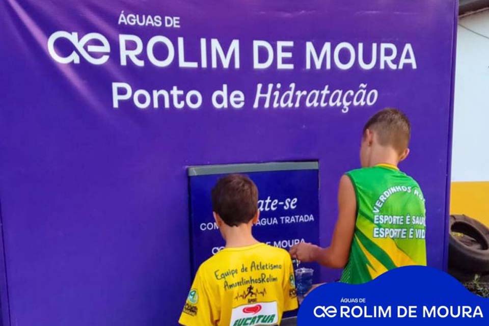 Águas de Rolim de Moura oferece pontos de hidratação durante o 