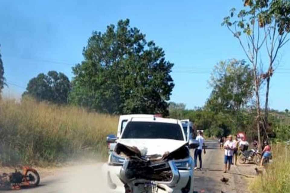 Motociclista morre em colisão frontal com caminhonete na RO-383 