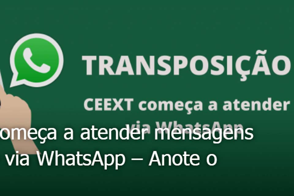 Comissão Especial dos ex-Territórios Federais - CEEXT começa a atender mensagens de texto via WhatsApp - pelo número (61) 98378-0861